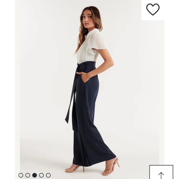 Ever New Navy Wide leg Jumpsuit - Picture 5 of 6